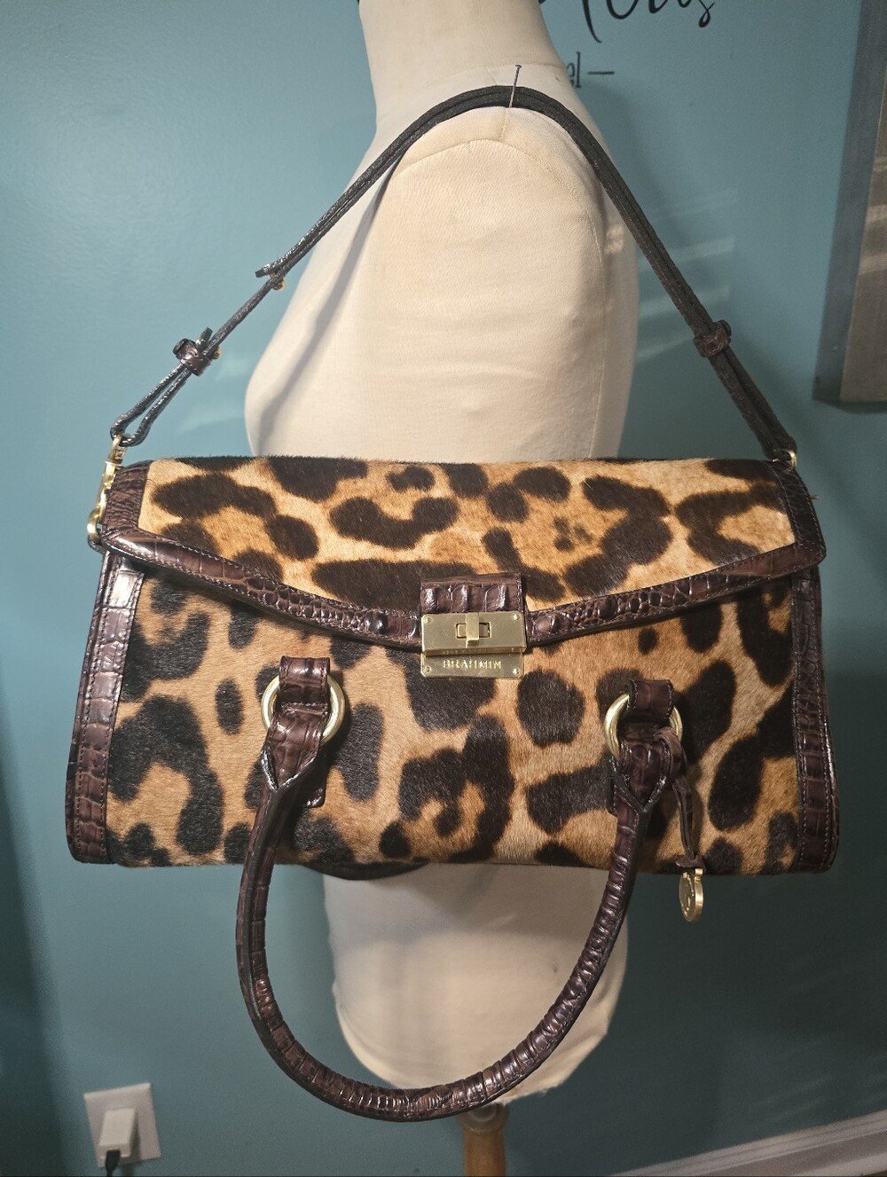 Authentic Large Brahmin Calf Hair Satchel
